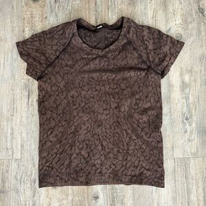 Lululemon swiftly tech Brown cheetah Women's Top